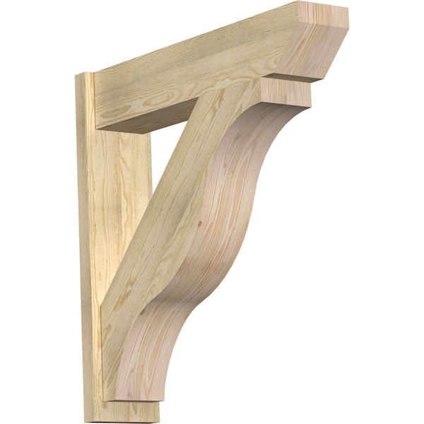 Ekena Millwork Funston Slat Rough Sawn Outlooker, Douglas Fir, 8"W x 36"D x 36"H OUT08X36X36FST06RDF - main